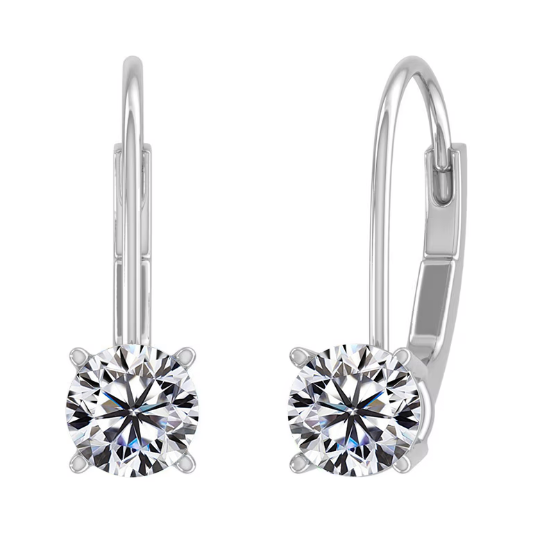 Diamond lever back earrings Dubai