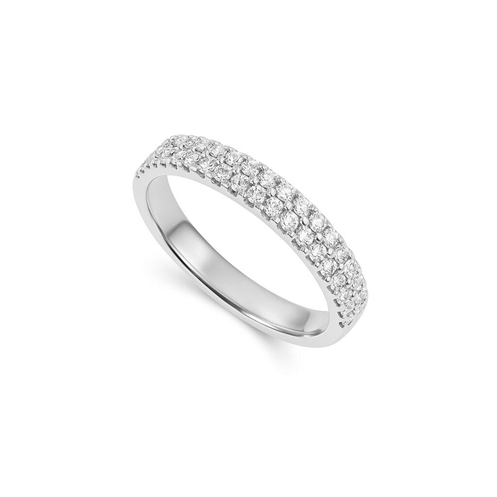 Double Half eternity Diamond Ring Dubai