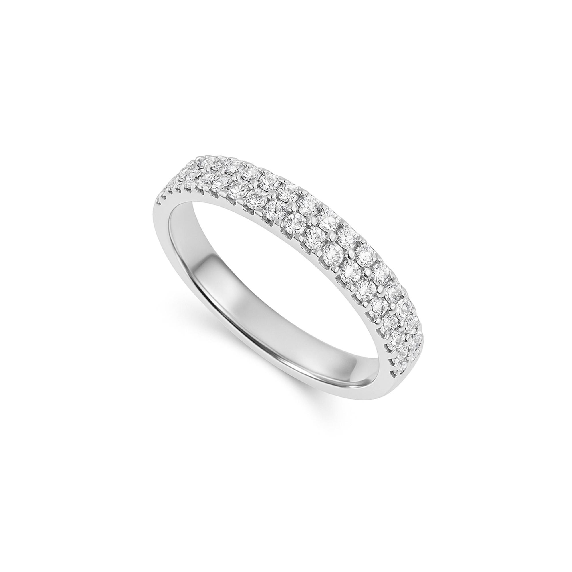 Double Half eternity Diamond Ring Dubai