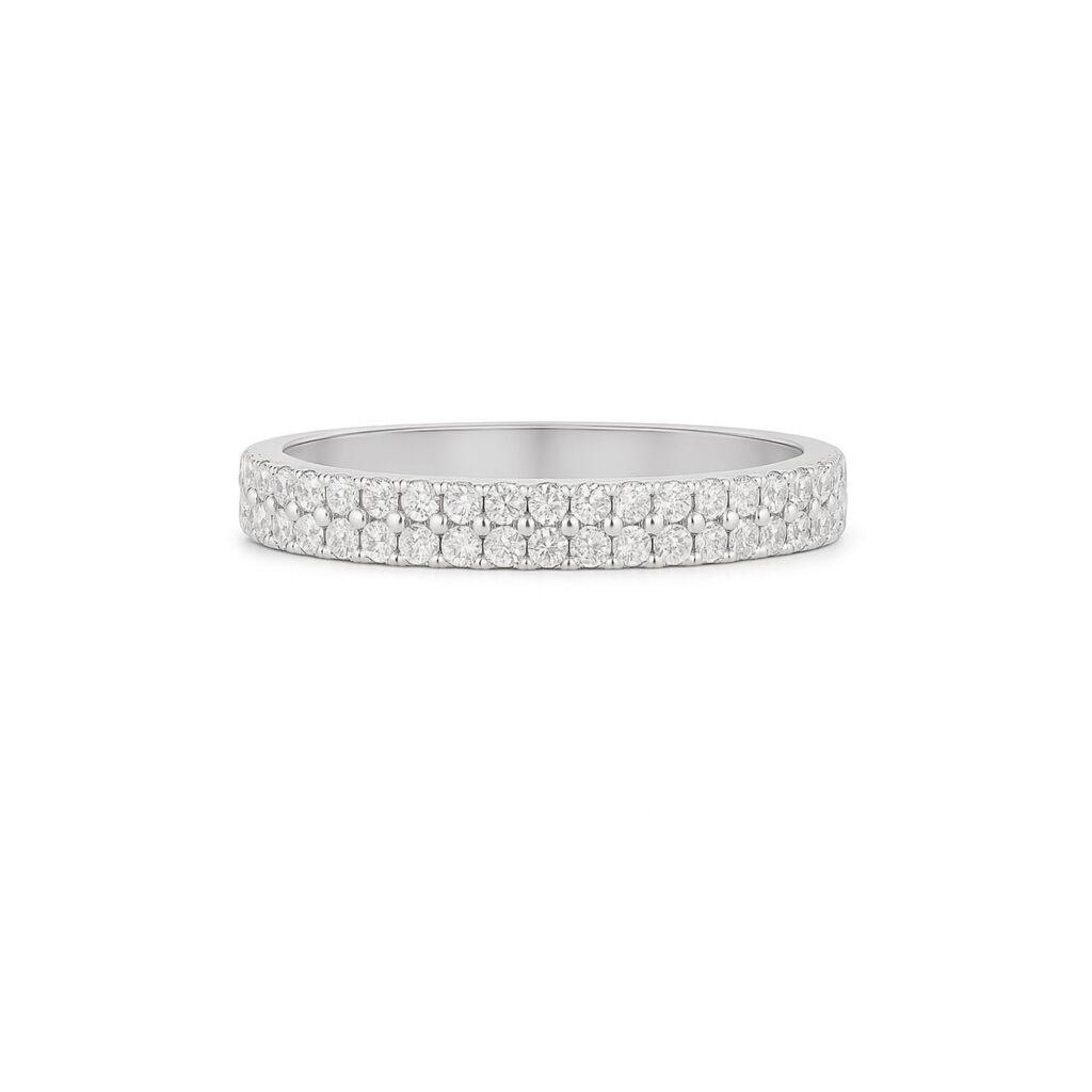 Double Half eternity Diamond Ring UAE