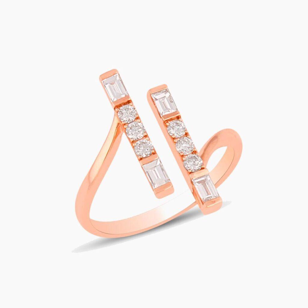 Diamond Bar Ring Dubai