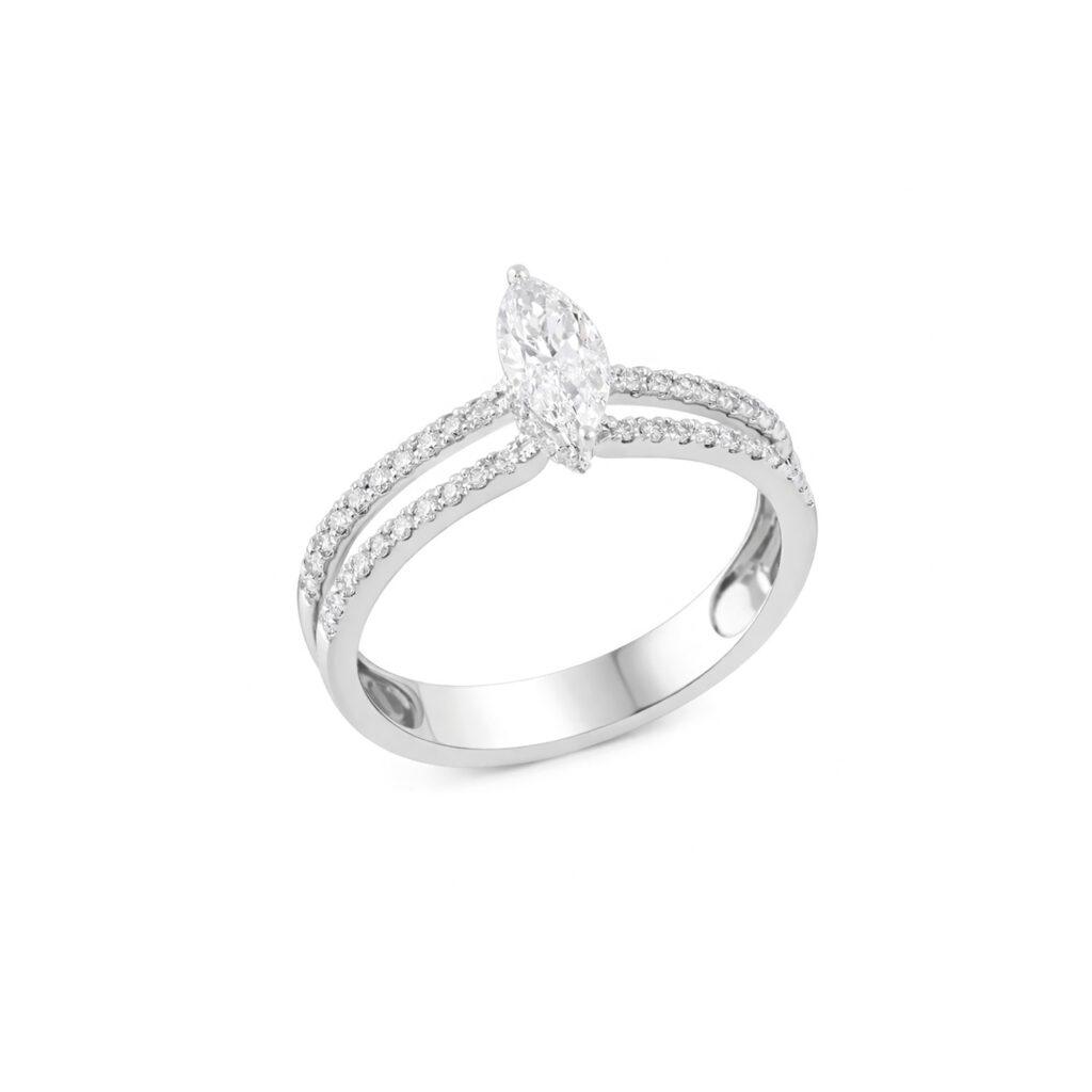 Double-line Marquise Ring Dubai