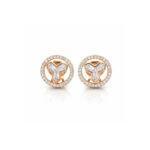 Earrings with Bullet shape Diamonds