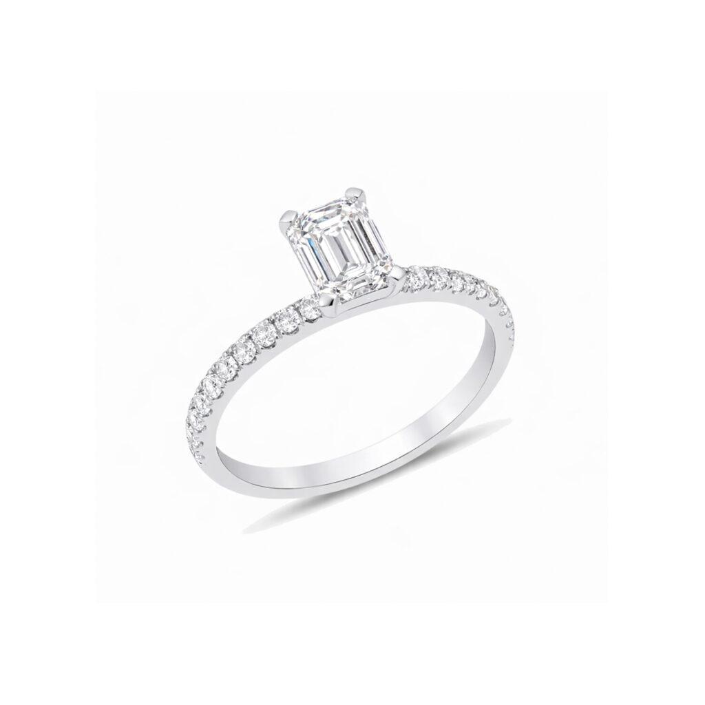 Emerald Cut Solitaire Ring Dubai