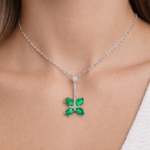 Emerald Necklace with diamonds