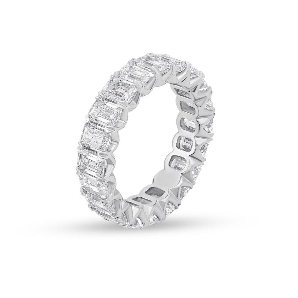 Emerald Diamond Eternity Ring Dubai