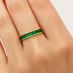 Emerald eternity ring Hand