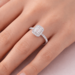 Emerald shape Solitaire Ring