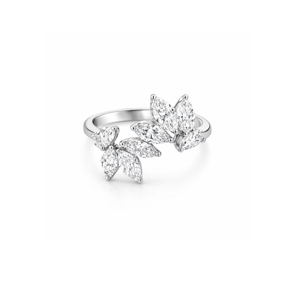 Fancy Shape Diamond Cluster Ring Dubai