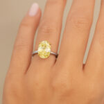 Fancy Yellow Oval shape Diamond Ring Dubai