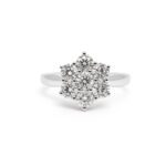 Floral Diamond Cluster Ring Dubai