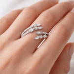 Floral Diamond Cuff Ring