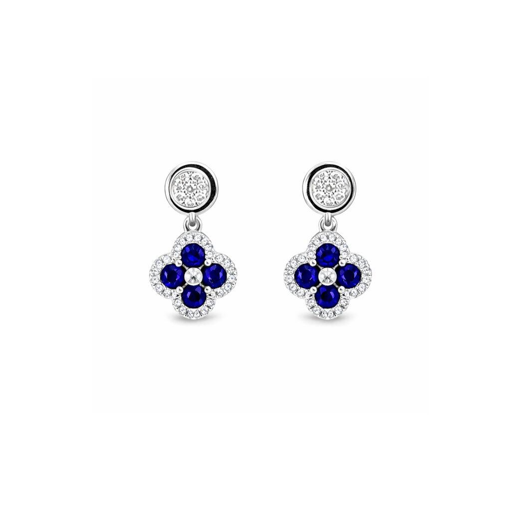 Floral sapphire Earrings Dubai