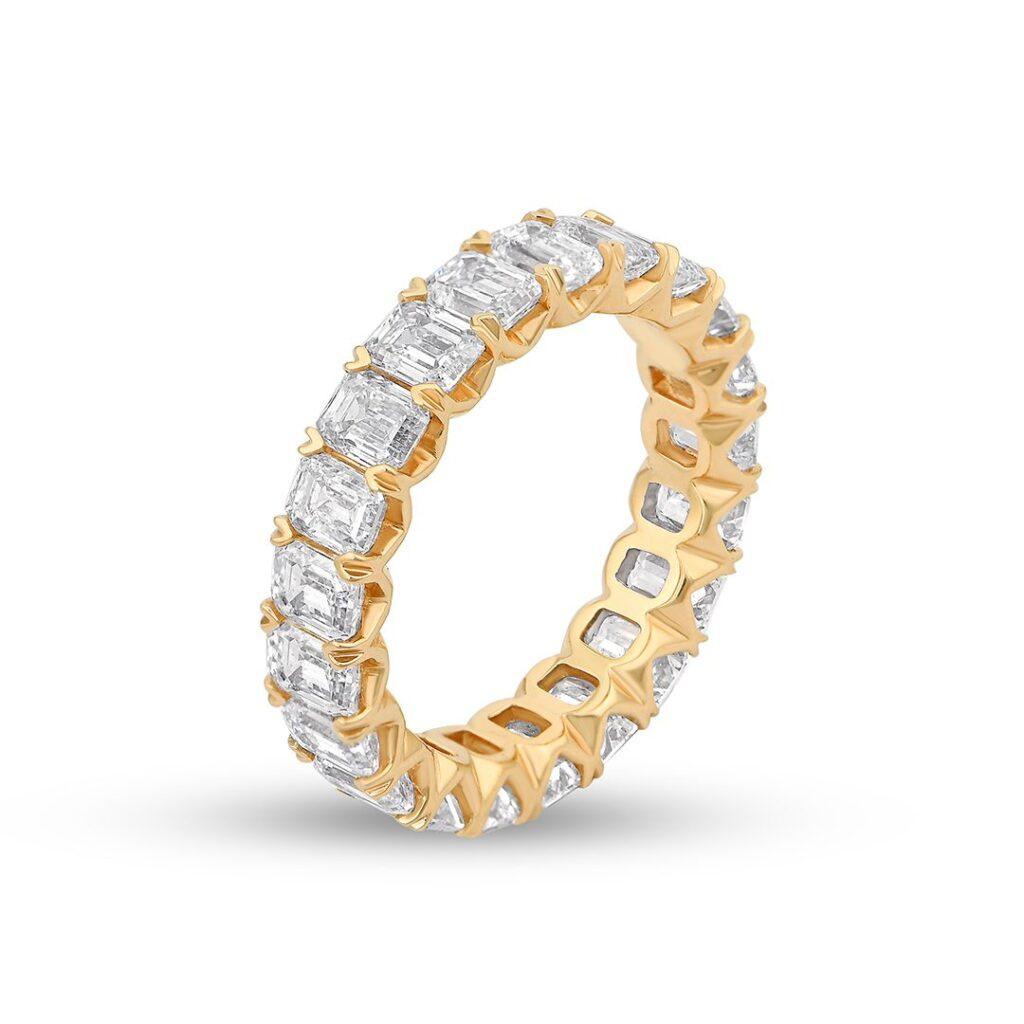 Emerald cut full eternity ring Dubai