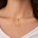 Gold Flower Pendant Dubai