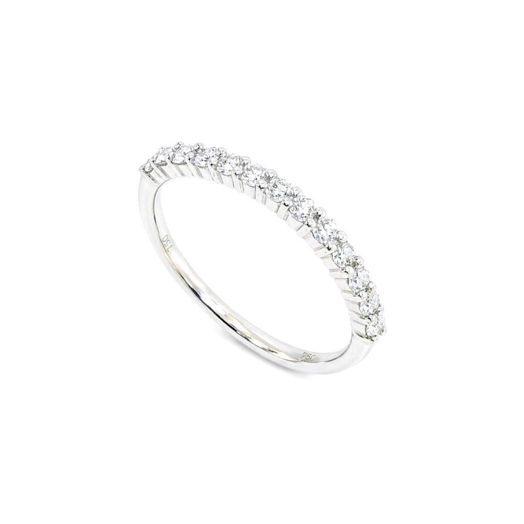 Half Eternity in White Gold