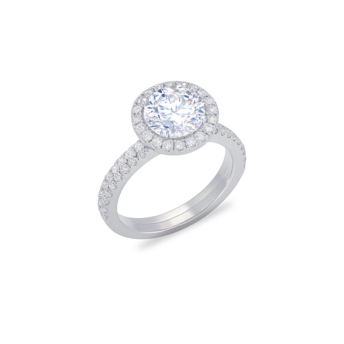 Halo Diamond Ring Dubai