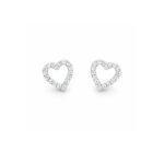 Heart Shape Diamond Stud Earrings Dubai