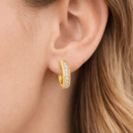 Hoop Earrings in Channel setting