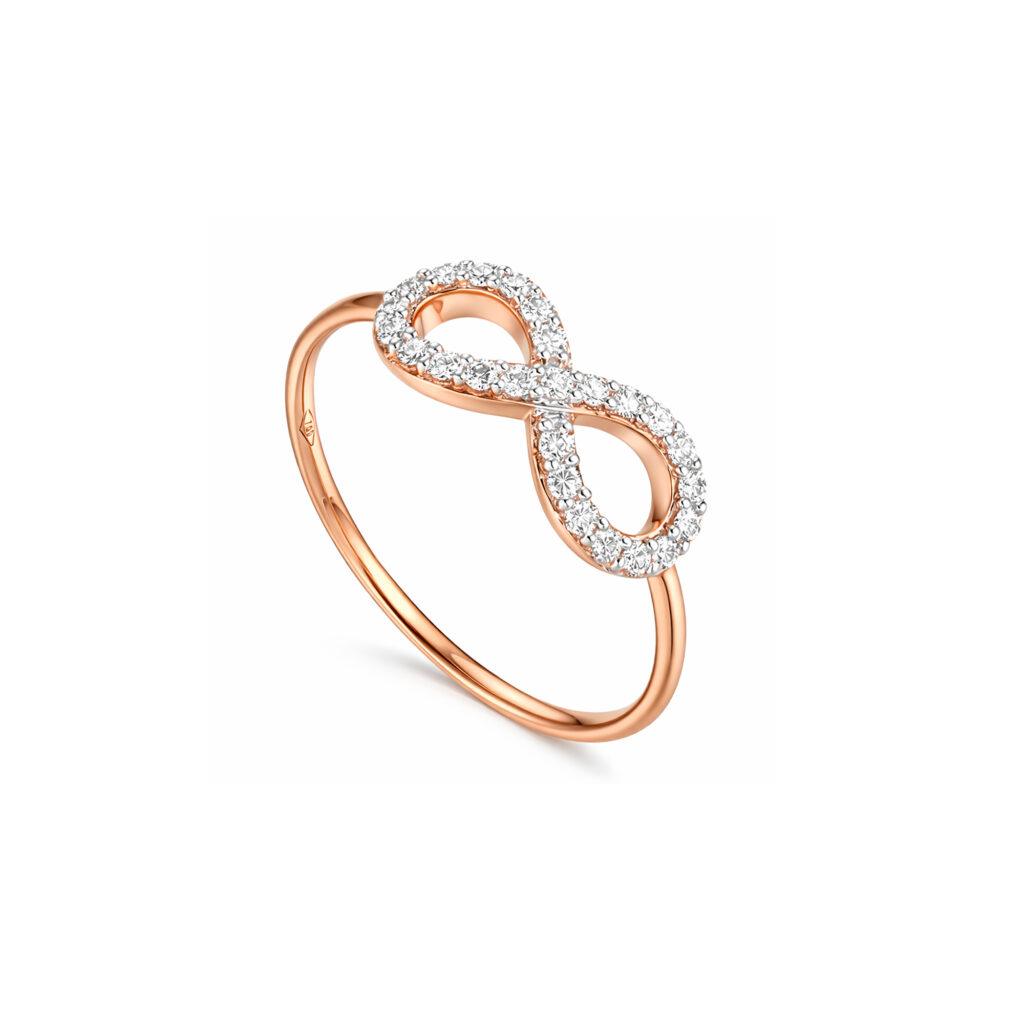 Infinity diamond ring