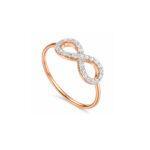 Infinity diamond ring