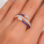 Interlaced Diamond Snake ring Dubai