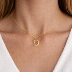 Letter D Diamond Pendant