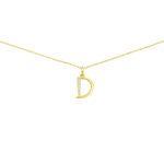 Letter "D" Diamond Pendant