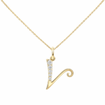 Letter V Diamond Pendant Dubai