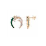 Malachite and Diamond Earrings Dubai