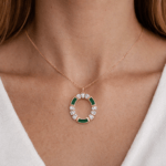 Malachite and Diamond Fancy Pendant