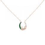 Malachite and Diamond Pendant
