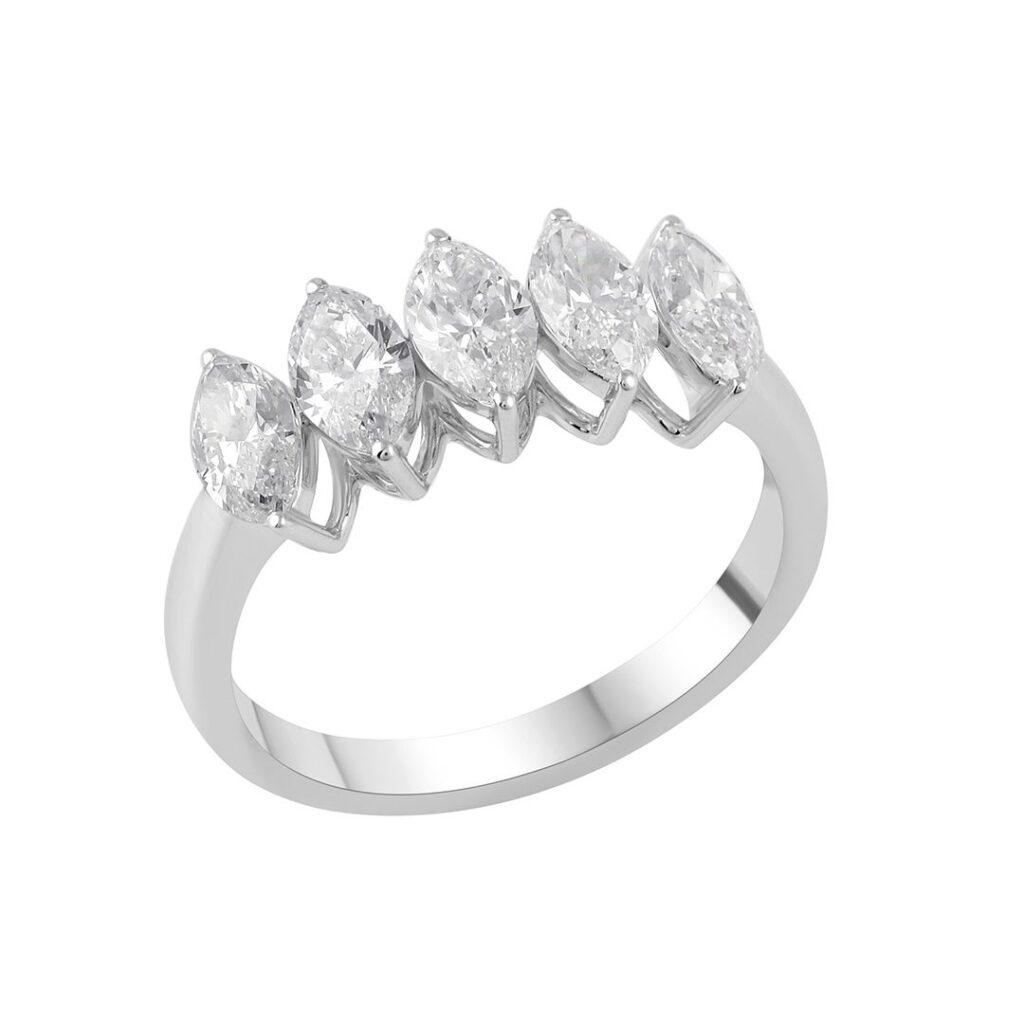 5 Stone Marquise Diamond Ring Dubai
