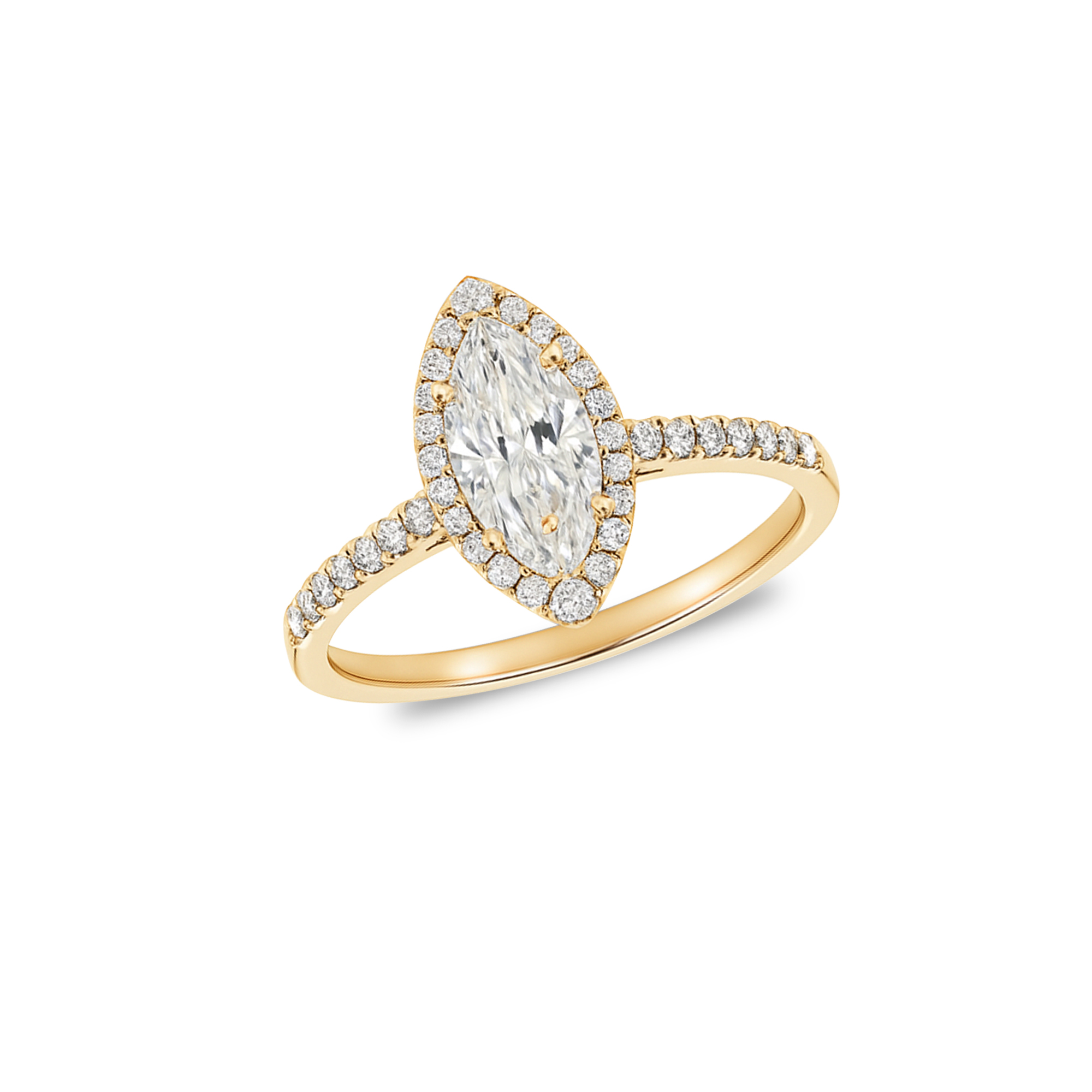 Marquise diamond ring with Halo UAE
