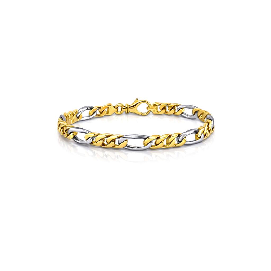 Mens Bracelet in Dual tone