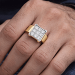 Men's Ring with princess Diamond Dubai
