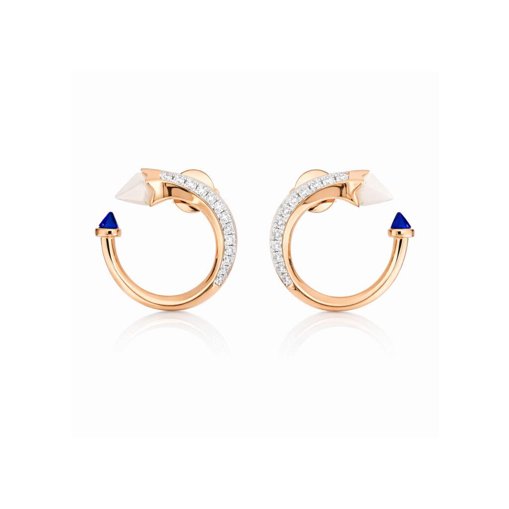 Mother of Pearl and Diamond Earrings