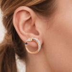 Mother of Pearl and Diamond Earrings Dubai