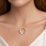 Mother of Pearl and Diamond Pendant Dubai