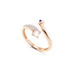 Mother of Pearl and Diamond Ring