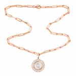 Mother of Pearl and Diamond Twistable Necklace