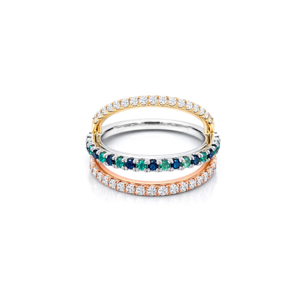 Multi color Diamond Ring Dubai