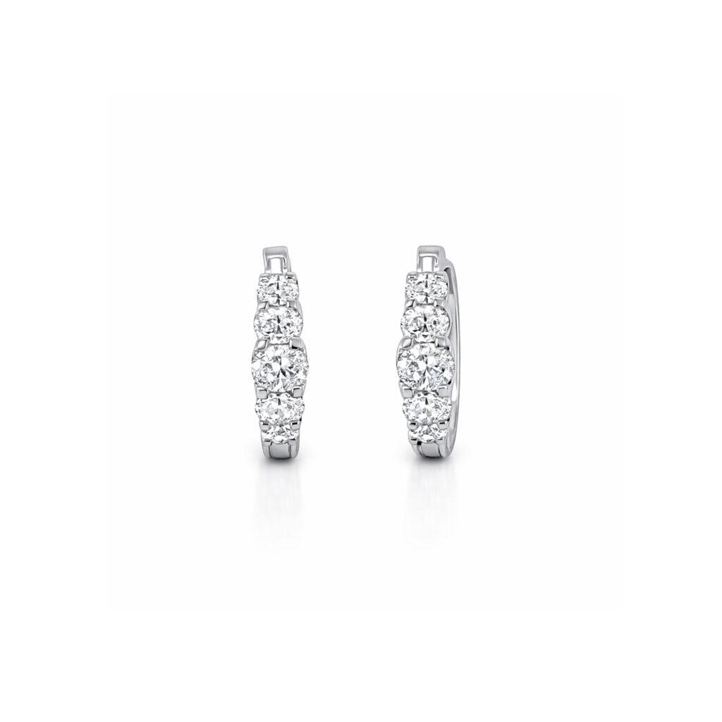 Oval Diamond Earrings