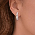 Oval Diamond Earrings Dubai