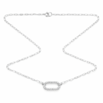 Oval Shaped Diamond Necklace Dubai