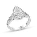 Pear Shape Diamond Engagement Ring Dubai