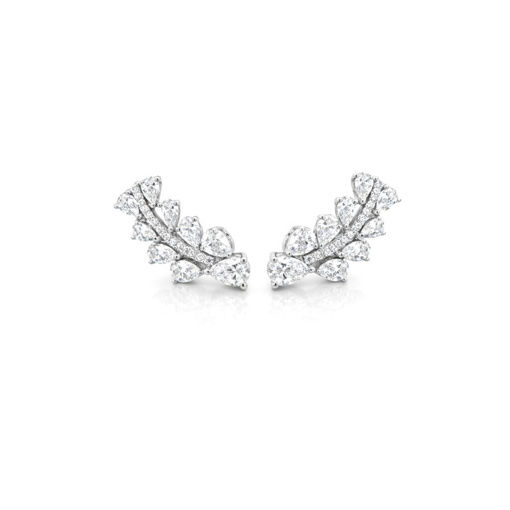 Pear diamond earrings