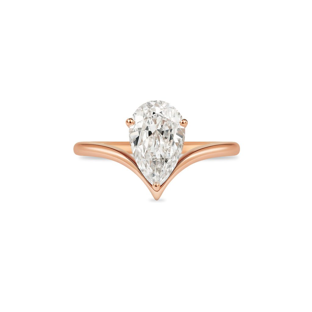 Pear shape Solitaire ring Dubai
