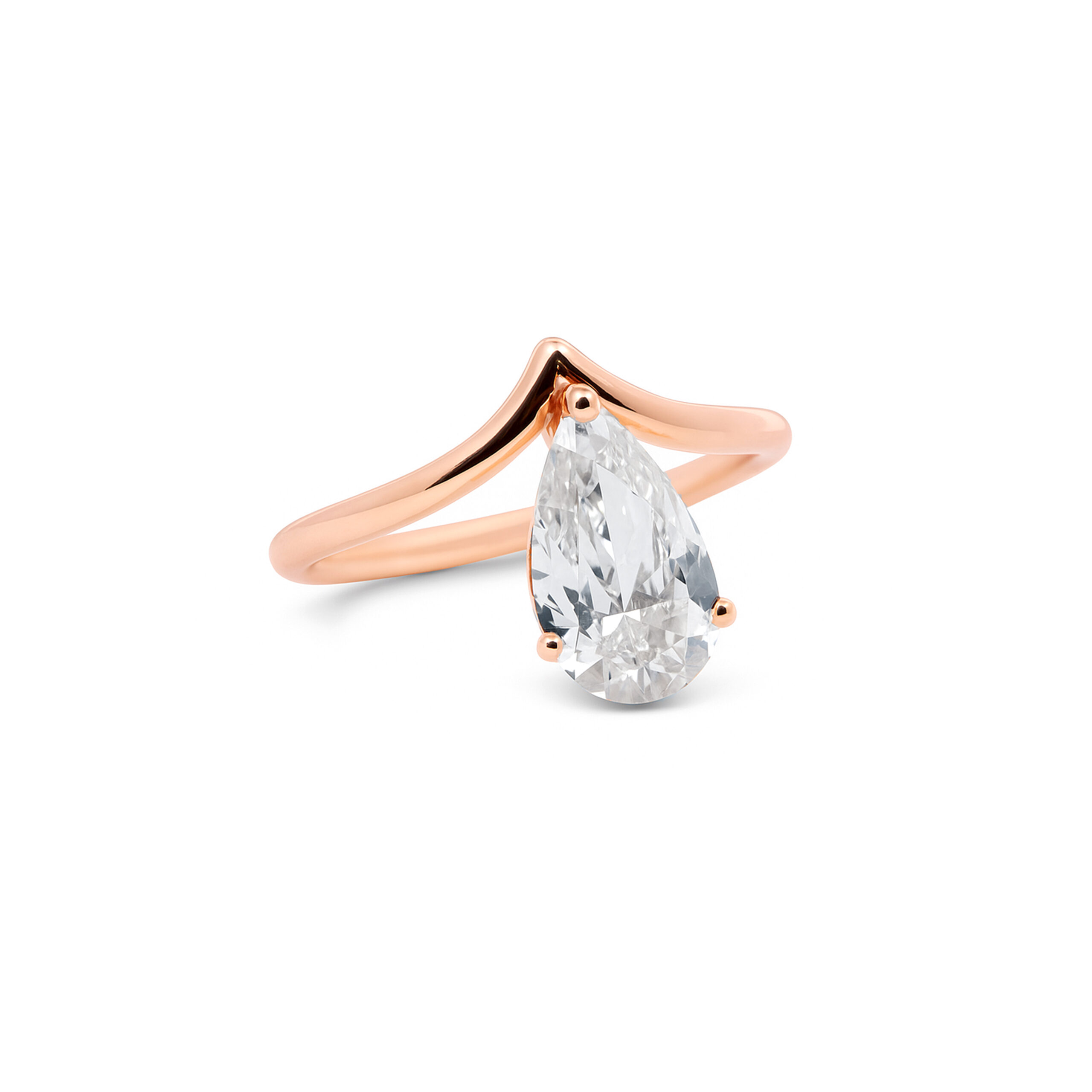 Pear shape Solitaire ring UAE