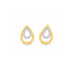 Pear shape diamond stud Earrings Dubai